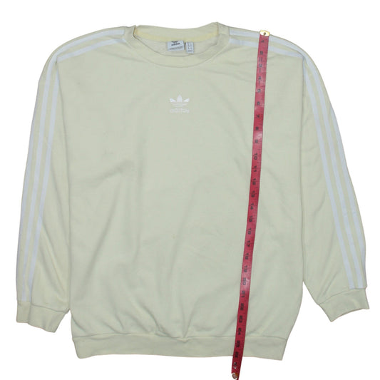 Womens UK Size 12 adidas Beige Pullover Sweatshirt
