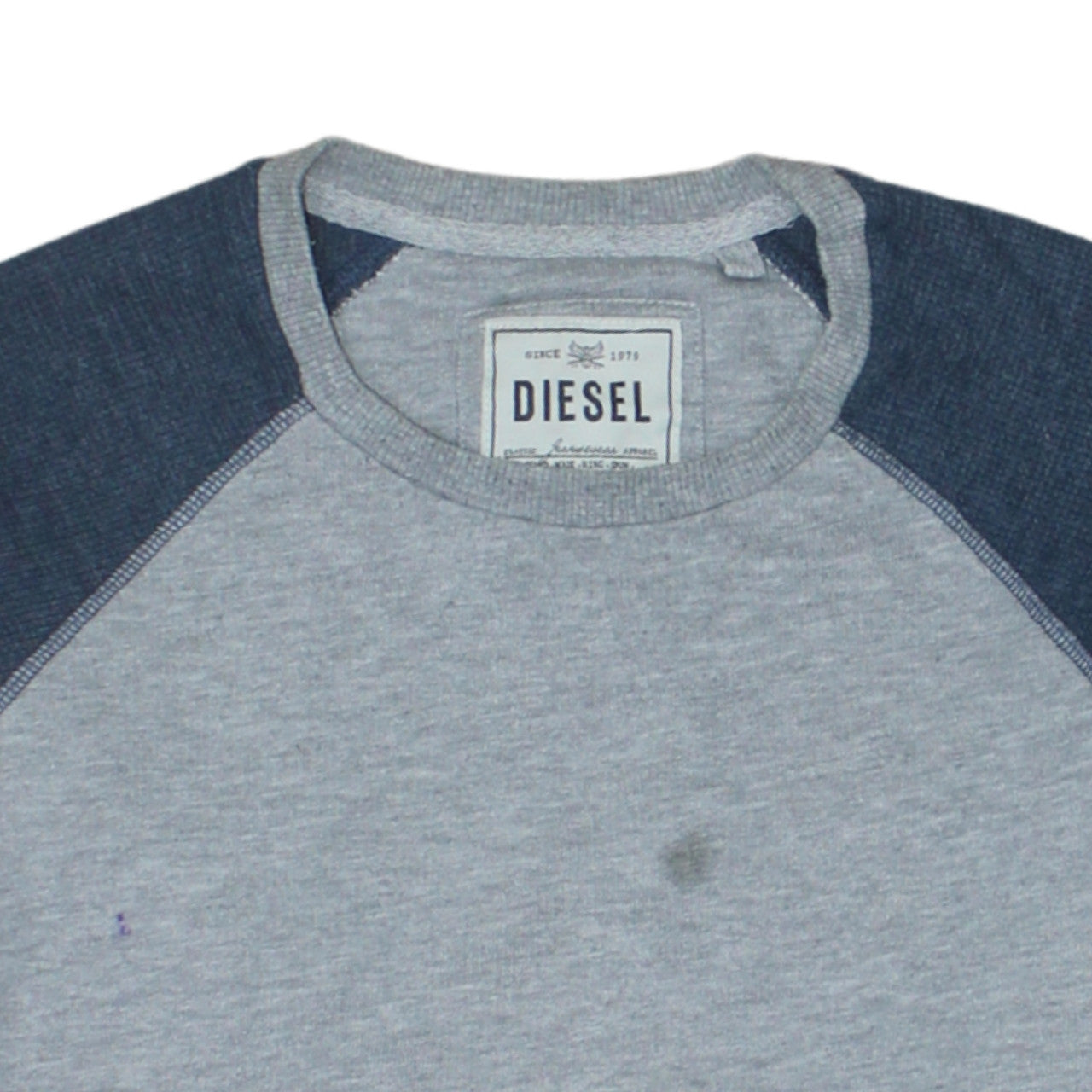 Mens UK Size L Diesel Grey Pullover Sweatshirt