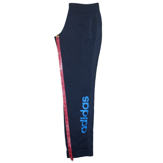 Adidas Women's Blue Track Pants S Regular Fit Sports Joggers