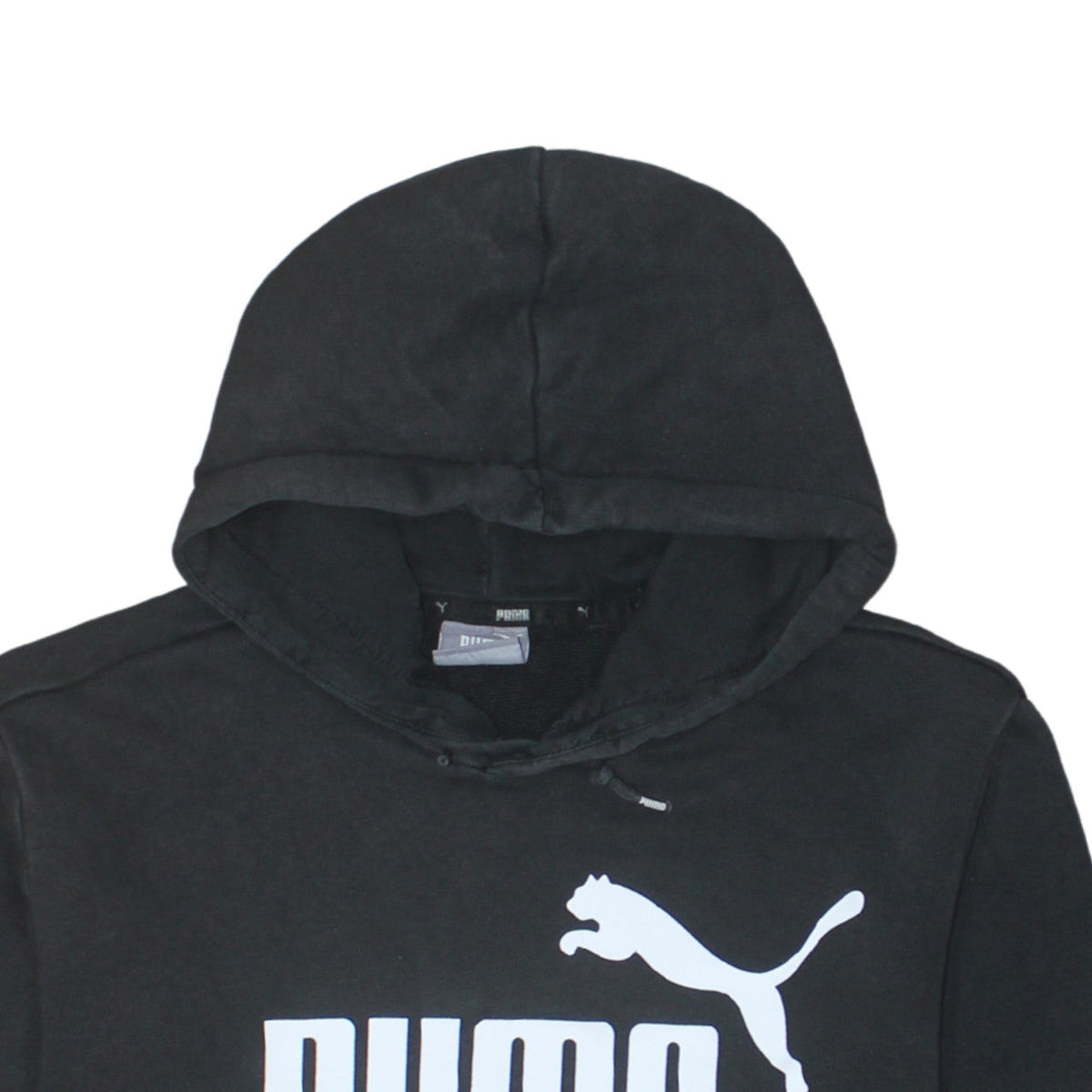 Mens UK Size S PUMA Black Pullover Hoodie
