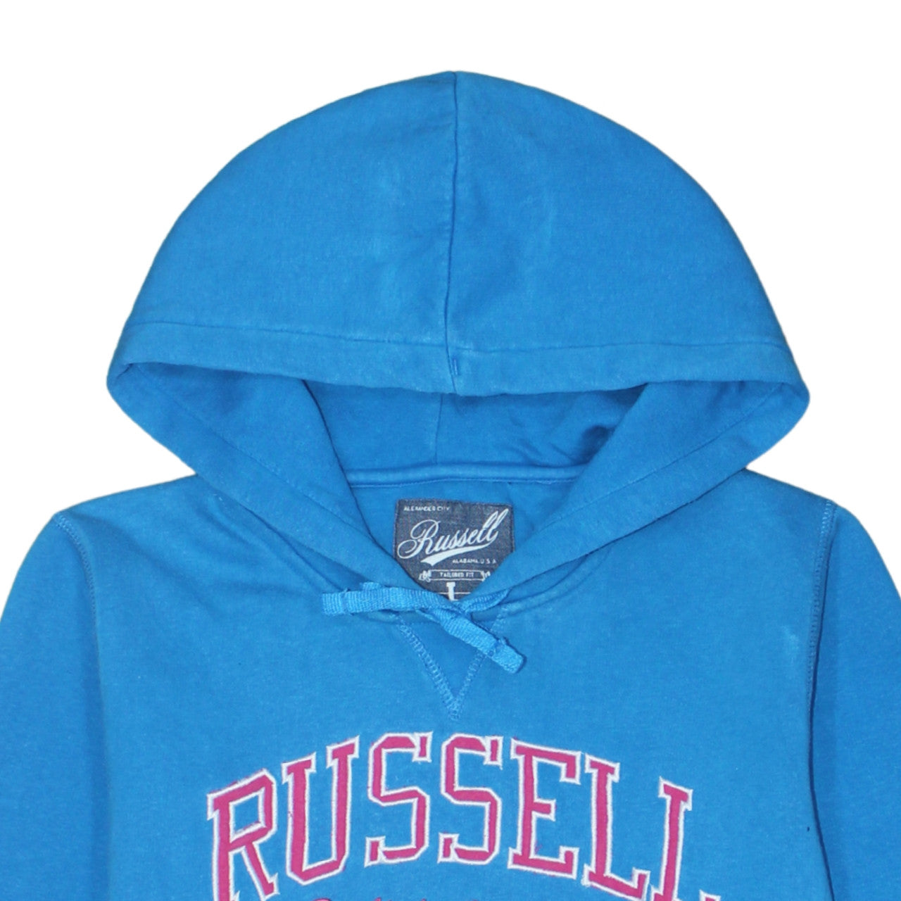 Womens UK Size L Russell Athletic Blue Pullover Hoodie