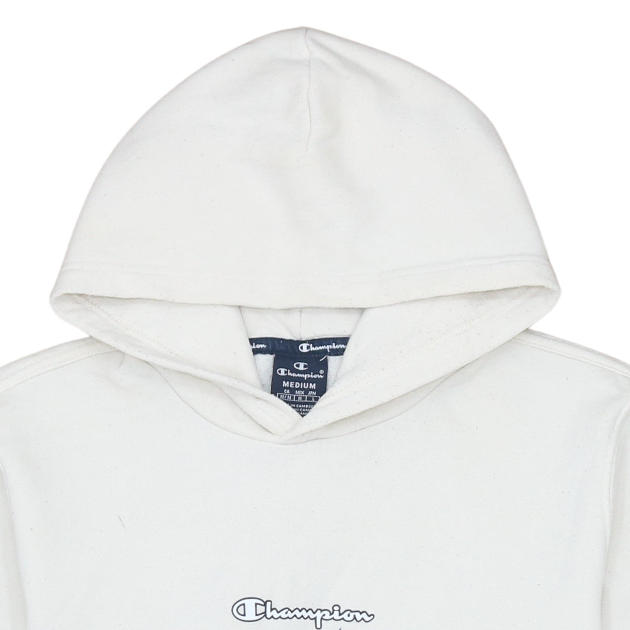 Mens UK Size M Champion White Pullover Hoodie