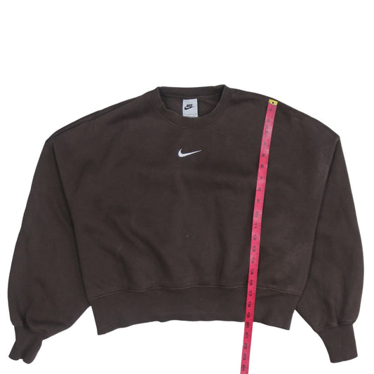 Womens UK Size S Nike Brown Pullover Sweatshirt