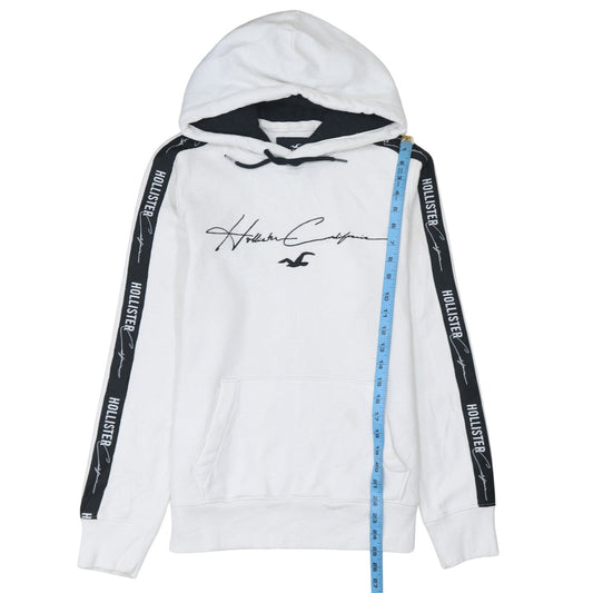 Mens UK Size S Hollister White Pullover Hoodie