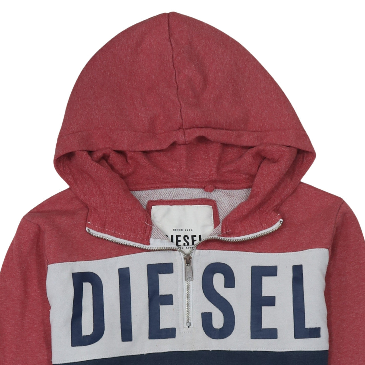 Mens UK Size XL Diesel Multicoloured 1/2 Zip Hoodie