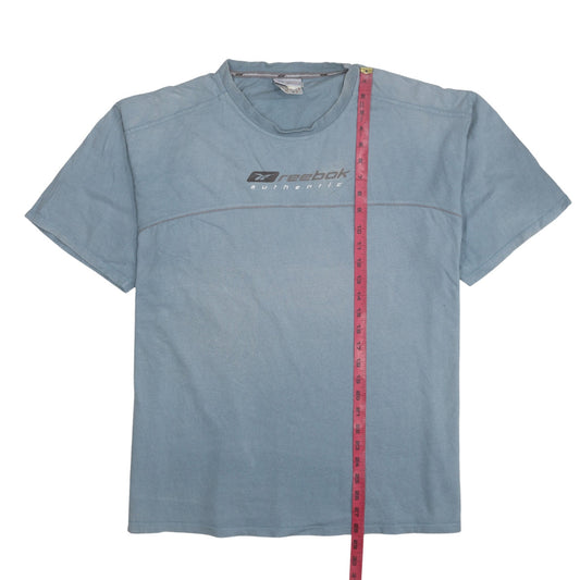 Reebok Men's Blue 2XL Vintage Crew Neck Sports T-Shirt