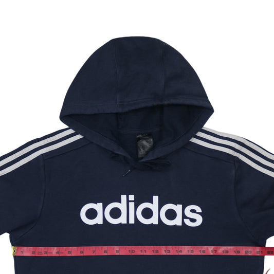 Mens UK Size M adidas Blue Pullover Hoodie