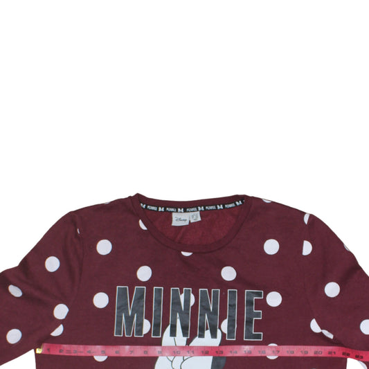 Back view of Disney Minnie Mouse Red Polka Dot unisex adult l jumper