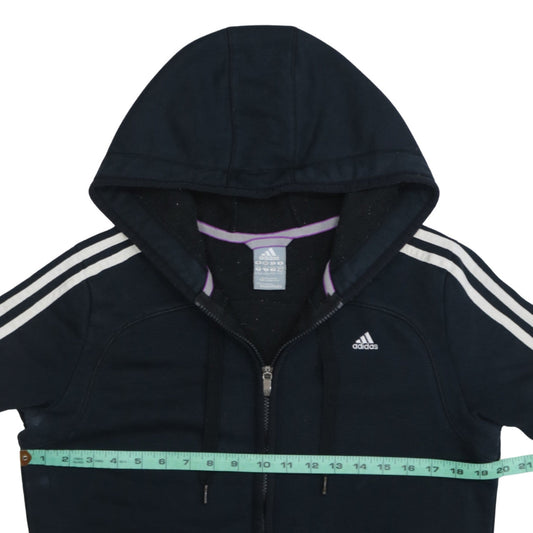 Womens UK Size L adidas Black Full Zip Hoodie