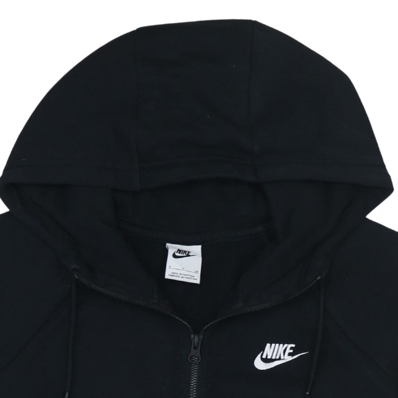 Womens UK Size S Nike Black Full Zip Hoodie