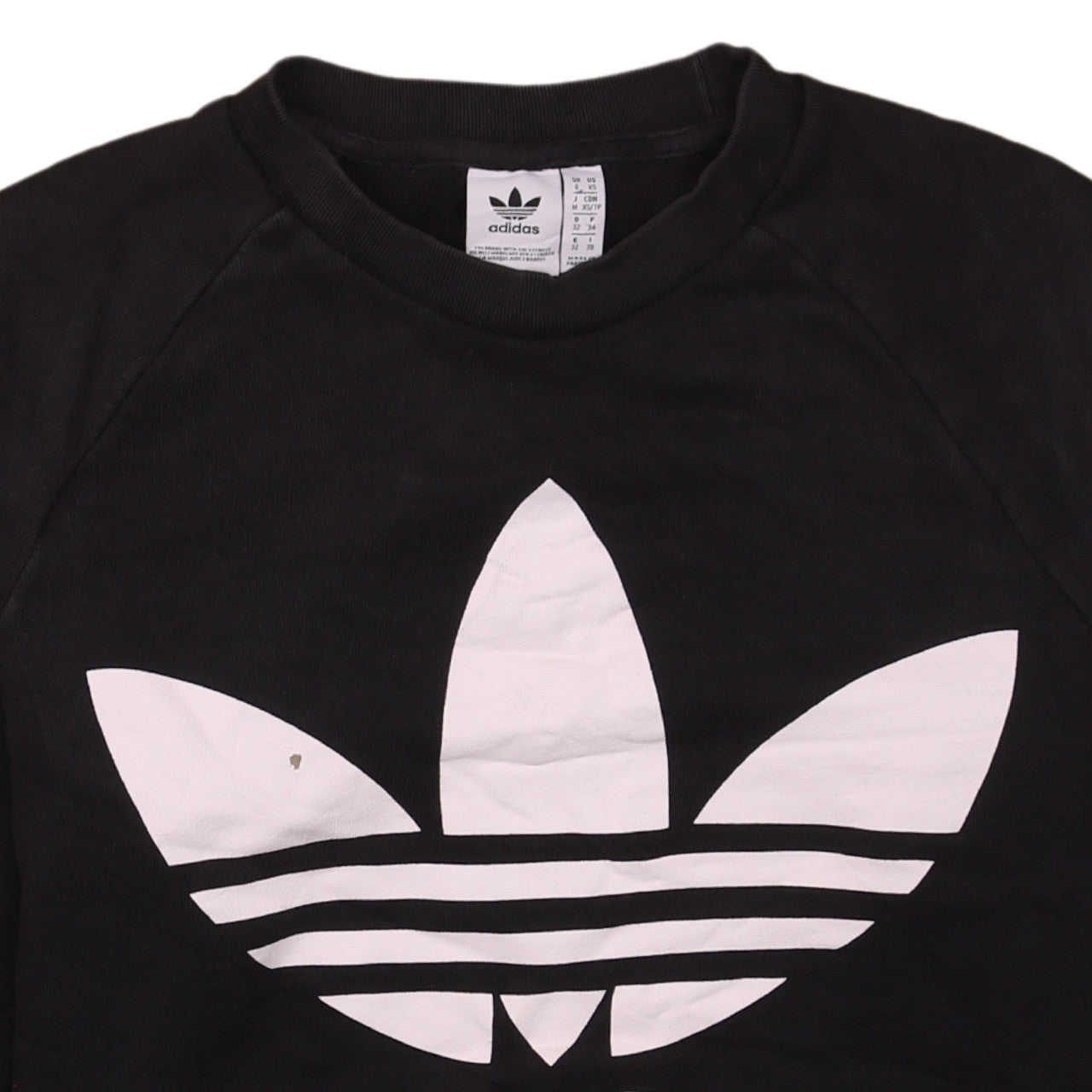 Womens UK Size XS adidas Black Pullover Sweatshirt