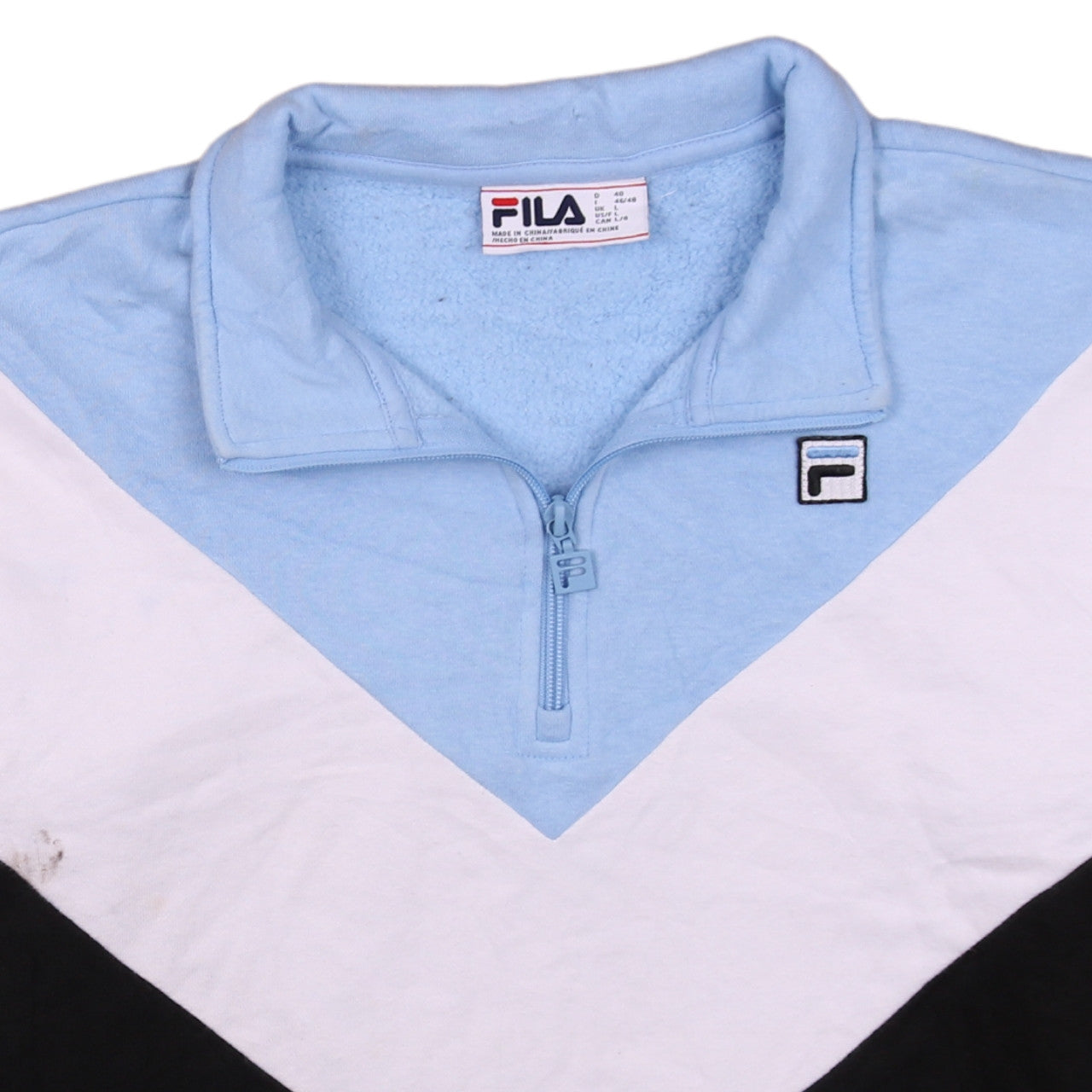 Mens UK Size L FILA Multicoloured 1/2 Zip Sweatshirt