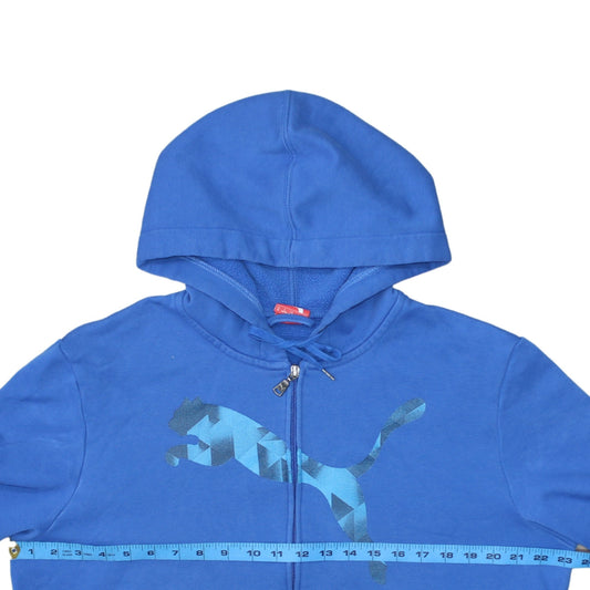 Mens UK Size M PUMA Blue Full Zip Hoodie
