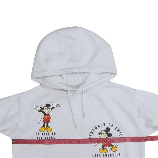 Womens UK Size XS Disney White Pullover Hoodie