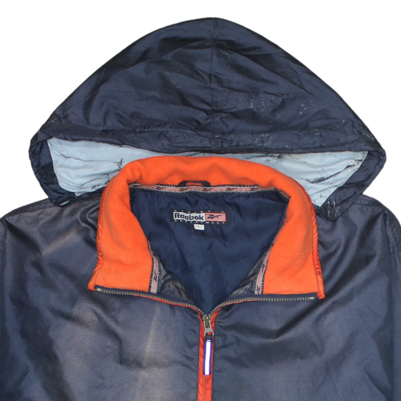 Mens UK Size L Reebok Blue Anorak Coat