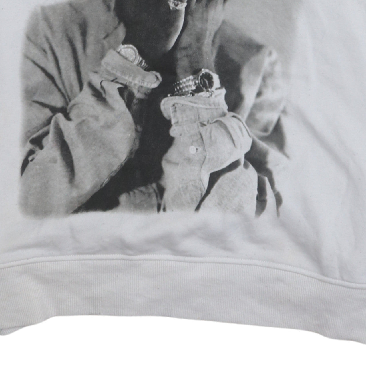 Womens UK Size S 2Pac White Pullover Hoodie
