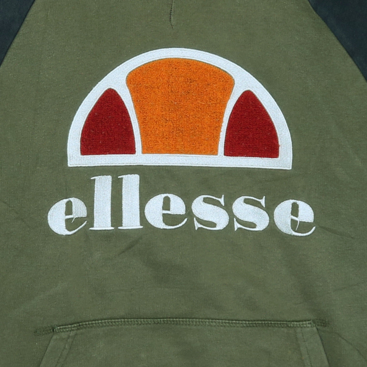 Mens UK Size S ellesse Green Pullover Hoodie