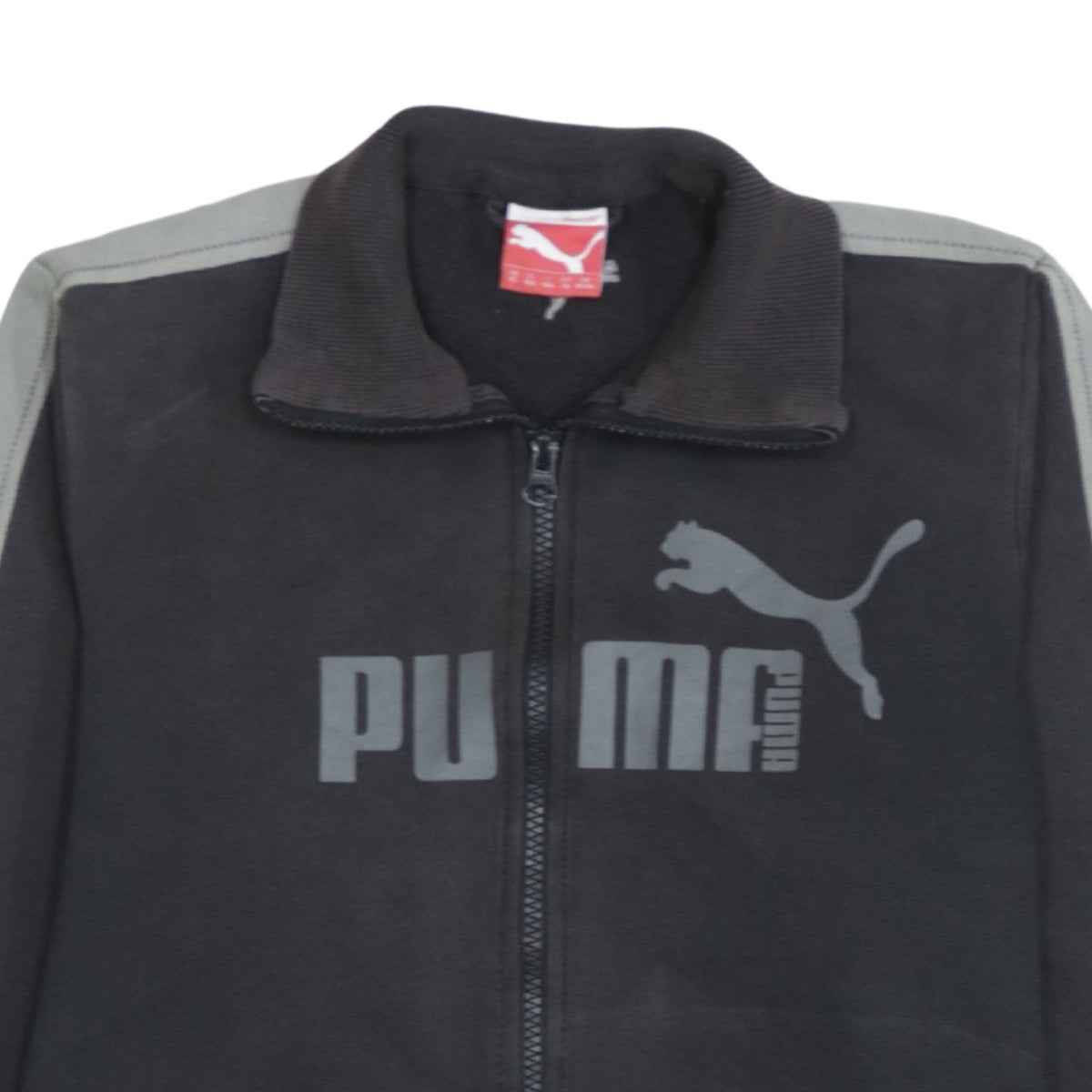 Additional view of Puma boys’ black track jacket, size 14, years full zip fleece activewear