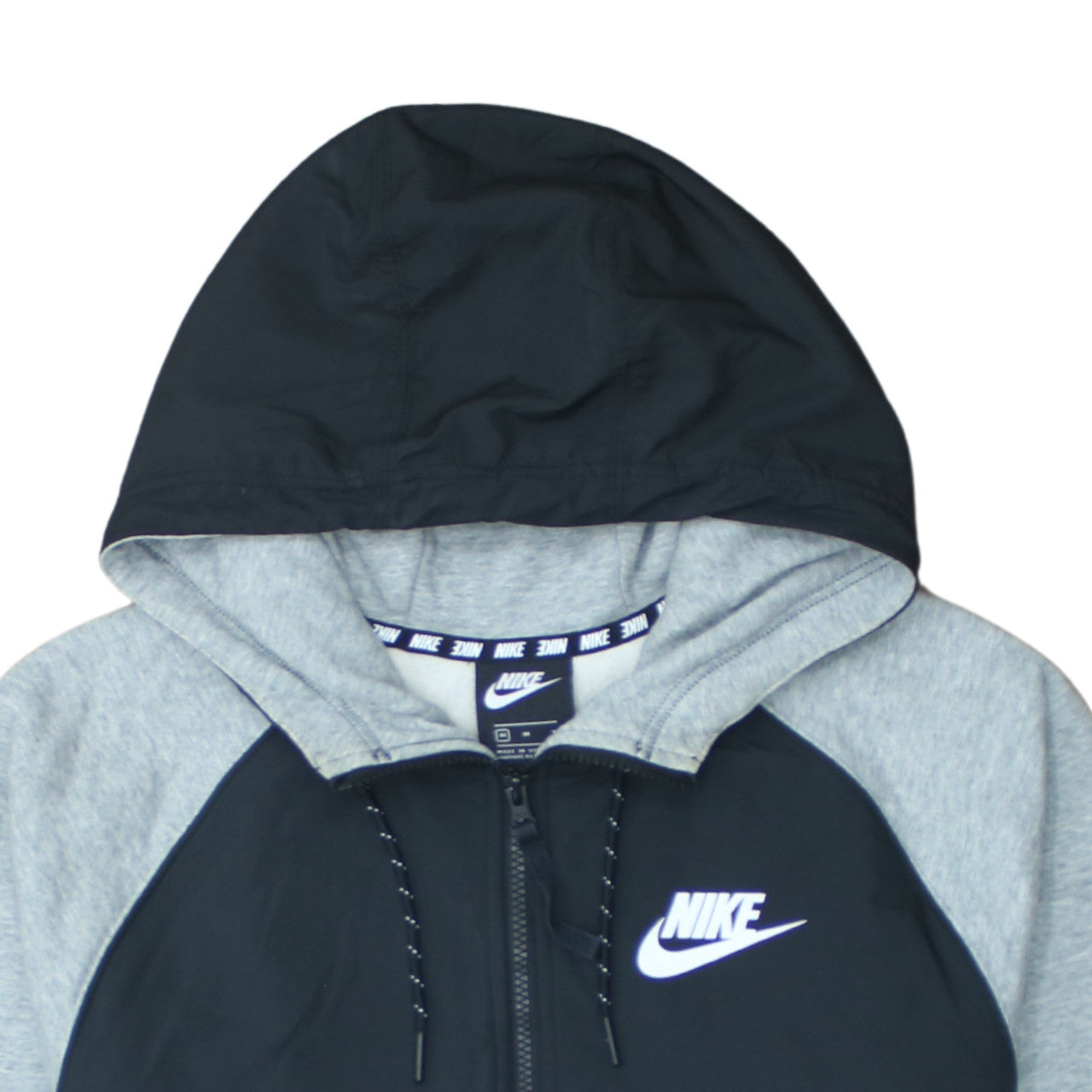Mens UK Size M Nike Grey Full Zip Hoodie