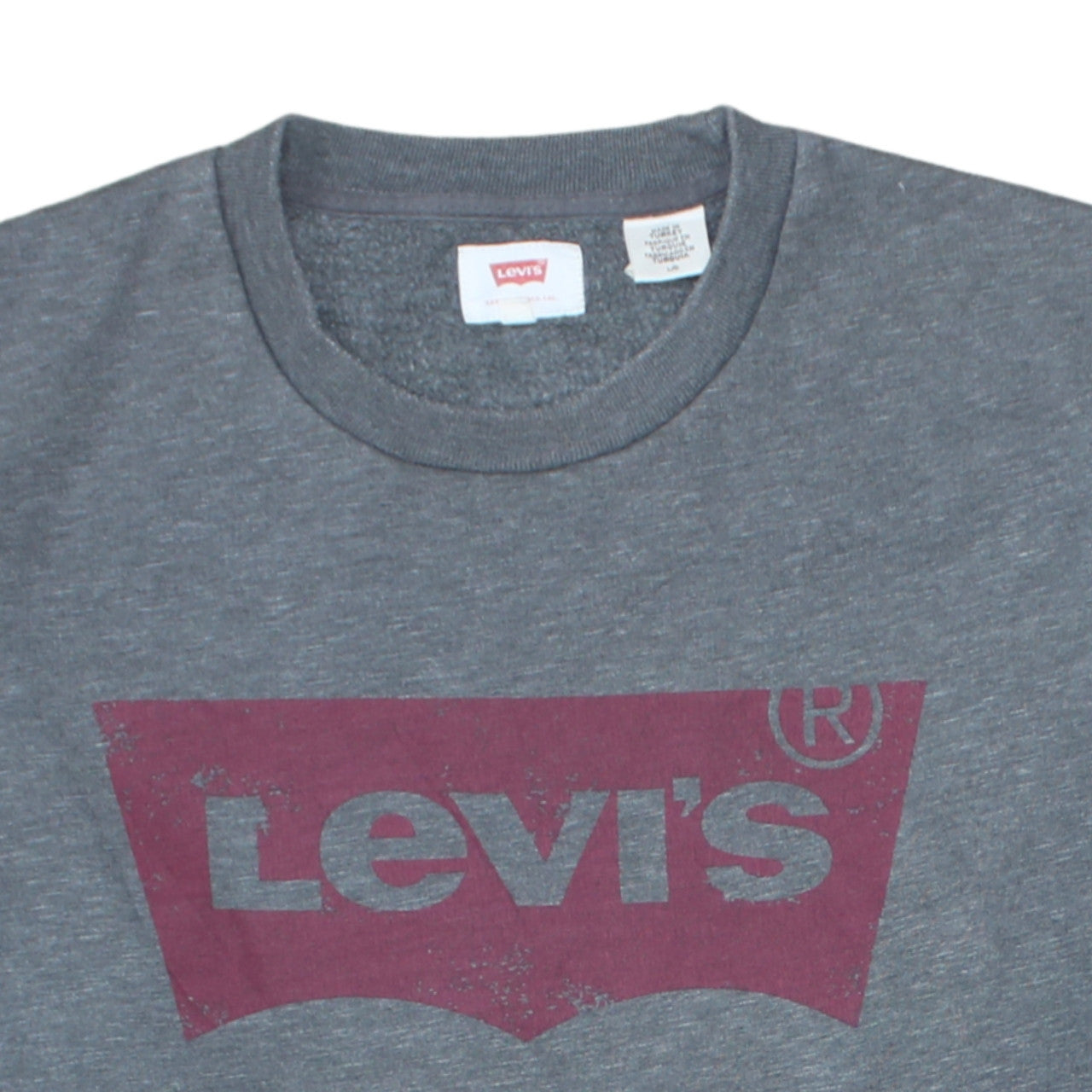 Mens UK Size L Levi's Grey Pullover Sweatshirt