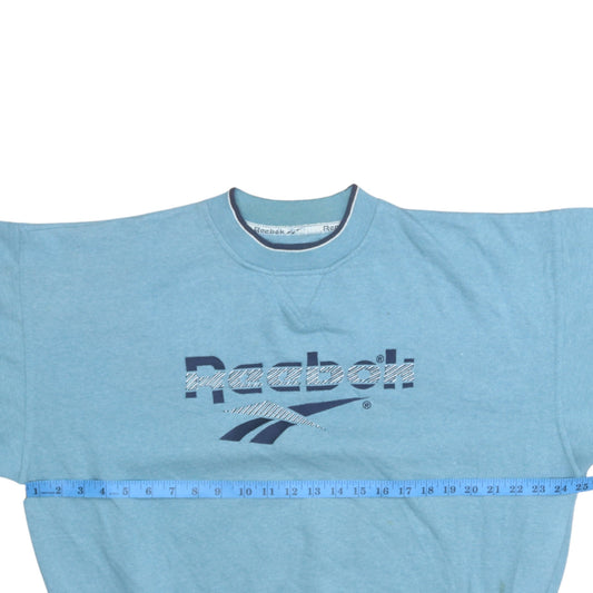 Womens UK Size M Reebok Blue Pullover Sweatshirt
