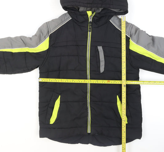 Boys UK Size 8 Years Protection System Black Puffer Jacket