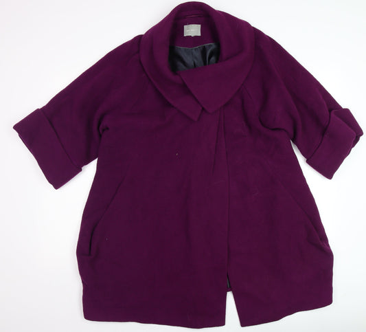 Womens UK Size 14 Marks and Spencer Purple Overcoat