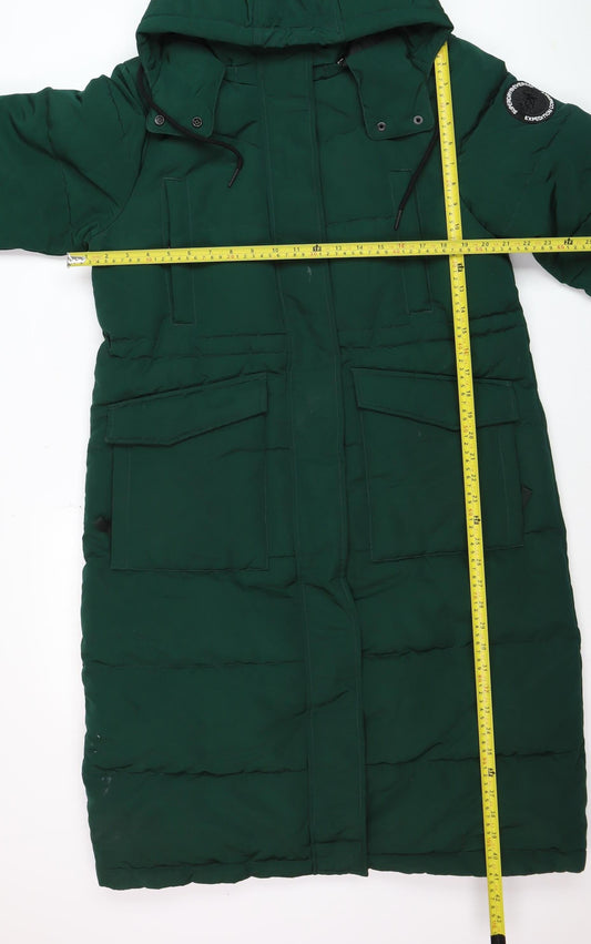Womens UK Size 14 Superdry Green Puffer Jacket