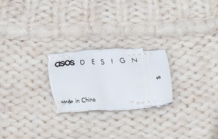 Womens UK Size S ASOS DESIGN Beige Pullover Jumper