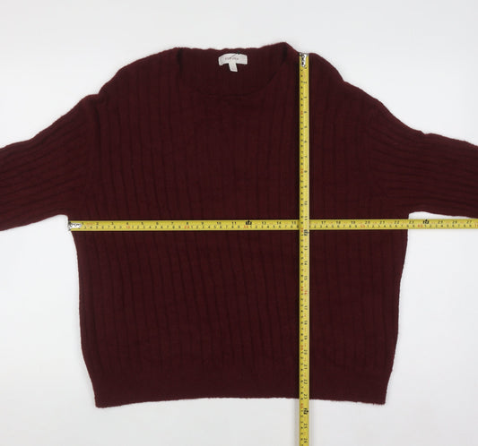 Womens UK Size L Marks and Spencer Red Pullover Jumper