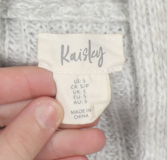 Womens UK Size S Kaisley Grey Cardigan Jumper