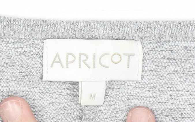 Womens UK Size M Apricot Grey Pullover Jumper