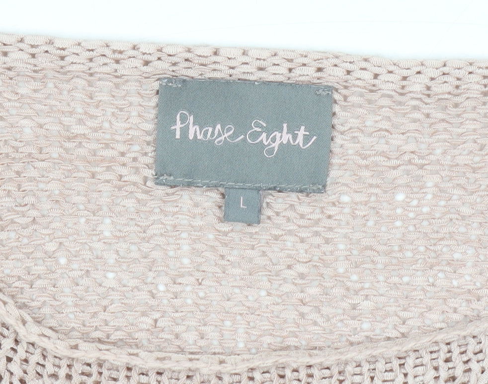 Womens UK Size L Phase Eight Beige Pullover Jumper