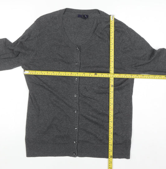 Womens UK Size L Gap Grey Cardigan Jumper