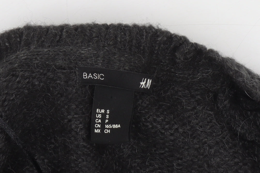 Womens UK Size S H&M Black Cardigan Jumper