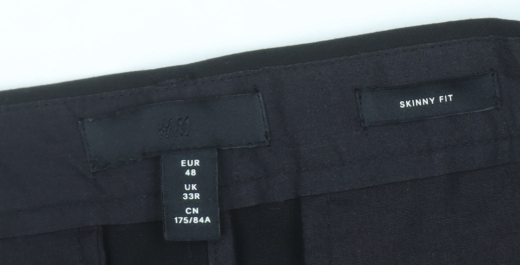 Womens UK Size 16 H&M Slim Fit Business Casual Workwear Black Trousers