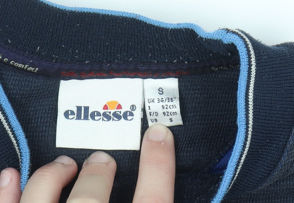 Mens UK Size S ellesse Blue Pullover Sweatshirt
