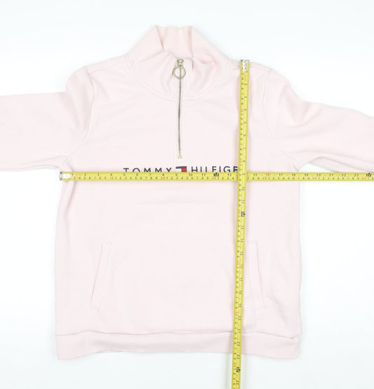 Womens UK Size M Tommy Hilfiger Pink Pullover Sweatshirt