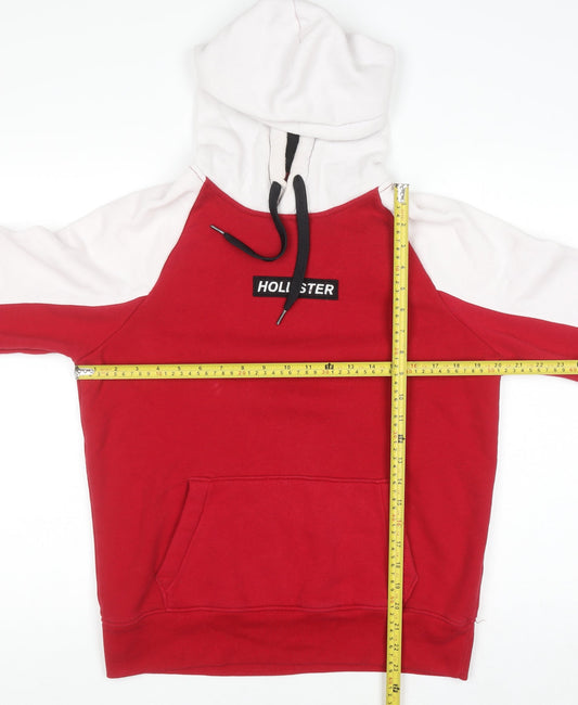 Mens UK Size S Hollister Red Pullover Hoodie
