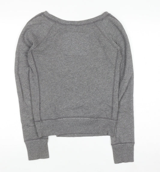 Womens UK Size XS Abercrombie & Fitch Grey Pullover Sweatshirt