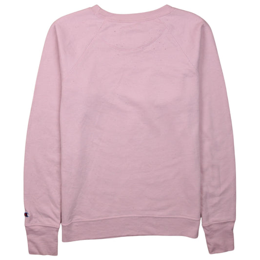 Womens UK Size S Champion Pink Pullover Sweatshirt