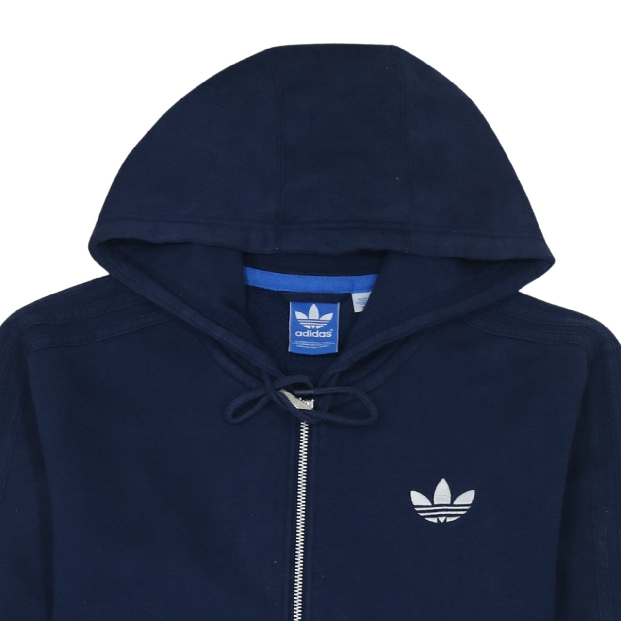 Mens UK Size M adidas Blue Full Zip Hoodie