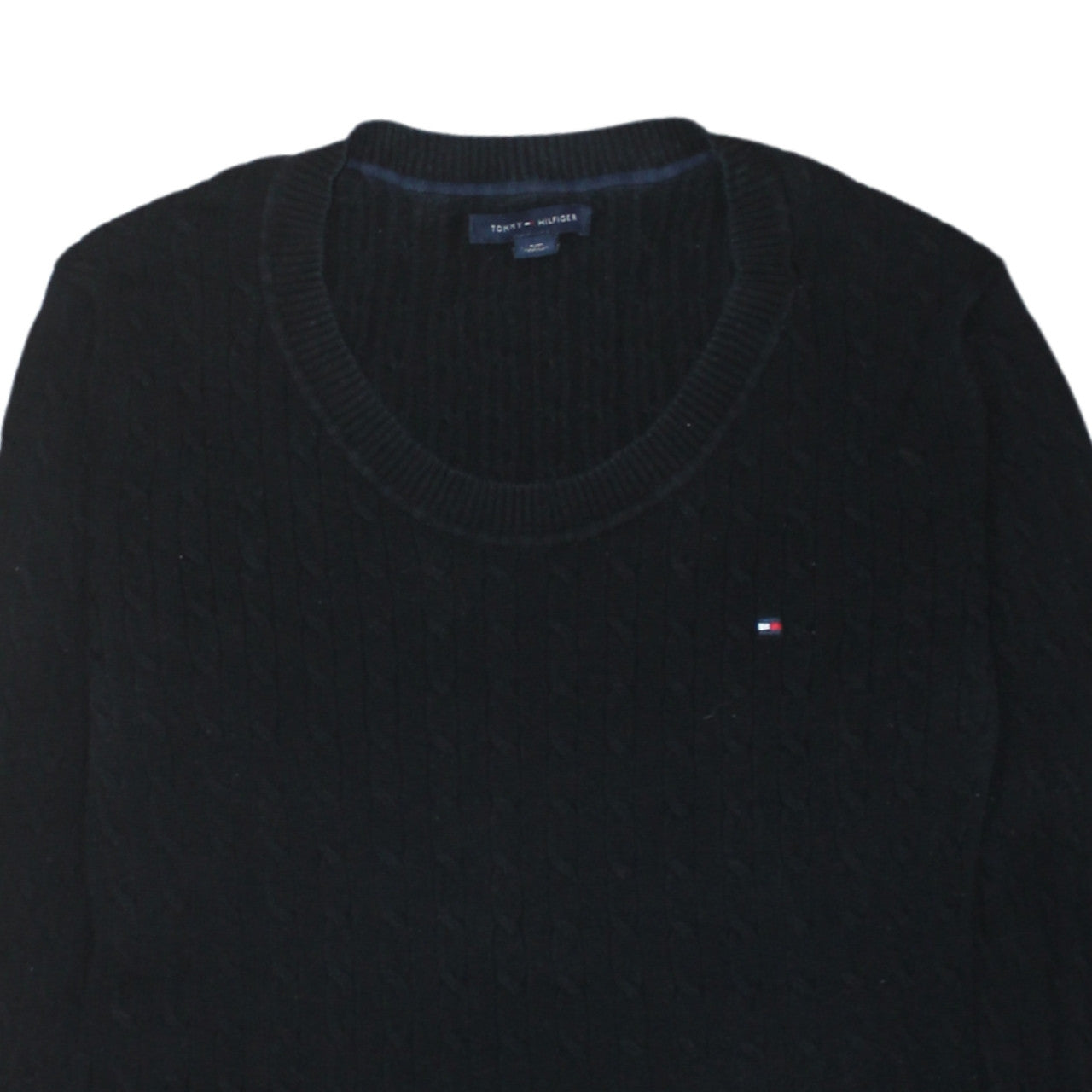 Mens UK Size M Tommy Hilfiger Black Pullover Jumper
