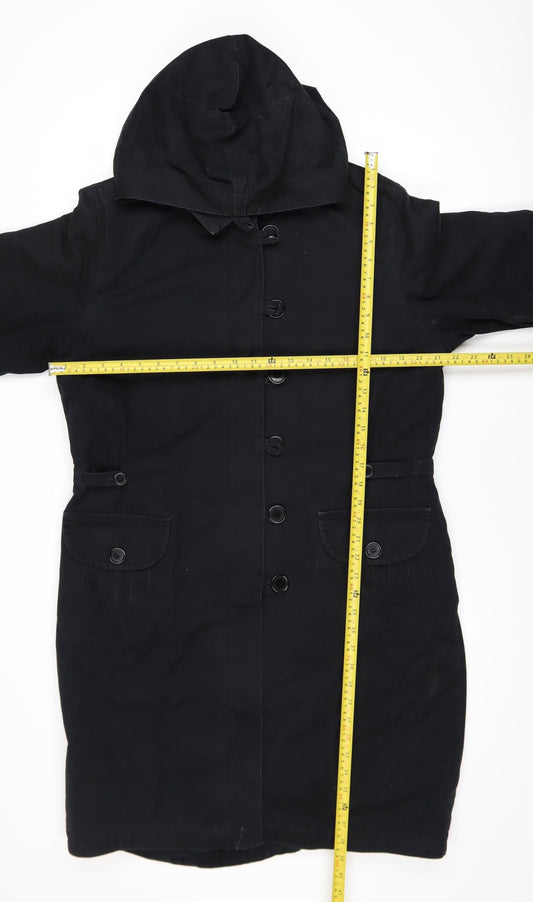 Womens UK Size 16 Rocha John Rocha Black Parka Coat