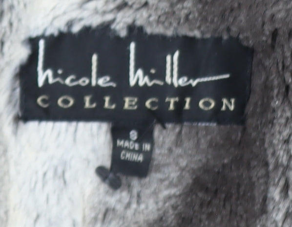 Womens UK Size S Nicole Miller Brown Parka Coat