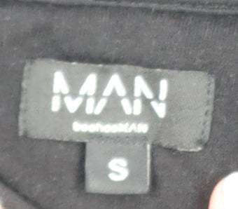 Mens UK Size S BoohooMAN Black Pullover Hoodie