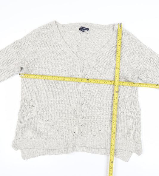 Womens UK Size M American Eagle Outfitters Beige Pullover Jumper