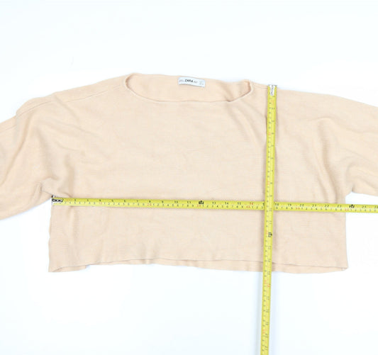Womens UK Size 14 Zara Beige Pullover Jumper