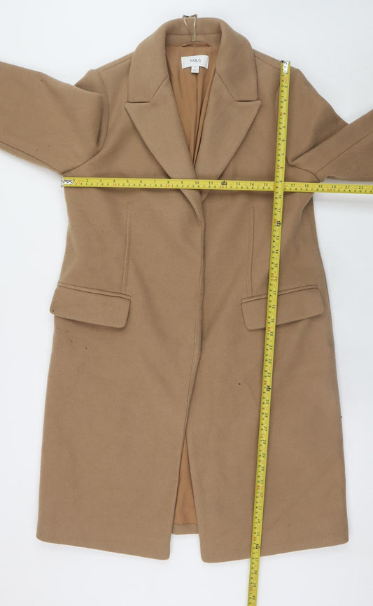 Womens UK Size 12 Marks and Spencer Beige Overcoat