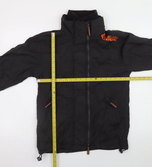 Mens UK Size S Superdry Black Bomber Jacket